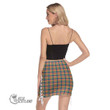 Scottish Buchanan Ancient Tartan Side Strap Closure Mini Skirt Full Plaid
