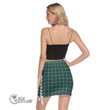 Scottish Gordon Old Ancient Tartan Side Strap Closure Mini Skirt Full Plaid