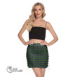 Scottish Farquharson Modern Tartan Side Strap Closure Mini Skirt Full Plaid