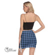Scottish MacKay Blue Tartan Side Strap Closure Mini Skirt Full Plaid