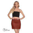 Scottish Kerr Modern Tartan Side Strap Closure Mini Skirt Full Plaid