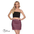 Scottish MacTavish Modern Tartan Side Strap Closure Mini Skirt Full Plaid