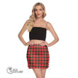 Scottish Nesbitt Modern Tartan Side Strap Closure Mini Skirt Full Plaid