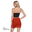 Scottish MacDonald of Sleat Tartan Crest Side Strap Closure Mini Skirt Full Plaid