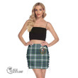 Scottish MacKenzie Dress Ancient Tartan Crest Side Strap Closure Mini Skirt Full Plaid