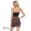 Scottish Fraser Ancient Tartan Crest Side Strap Closure Mini Skirt Full Plaid