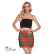 Scottish Hay Modern Tartan Crest Side Strap Closure Mini Skirt Full Plaid