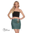 Scottish MacDonald of the Isles Hunting Ancient Tartan Crest Side Strap Closure Mini Skirt Full Plaid