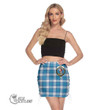 Scottish Roberton Tartan Crest Side Strap Closure Mini Skirt Full Plaid