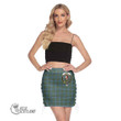 Scottish Ogilvie Hunting Ancient Tartan Crest Side Strap Closure Mini Skirt Full Plaid
