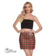 Scottish Nicolson Ancient Tartan Crest Side Strap Closure Mini Skirt Full Plaid