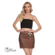 Scottish Stewart Royal Modern Tartan Crest Side Strap Closure Mini Skirt Full Plaid