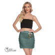 Scottish Melville Tartan Crest Side Strap Closure Mini Skirt Full Plaid