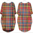 Scottish Ogilvie of Airlie Ancient Tartan Crest Batwing Pocket Dress Full Plaid
