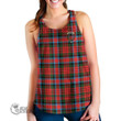 Scottish MacDuff Modern Tartan Crest Women Racerback Tank Full Plaid