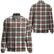 Scottish Stewart Dress Modern Tartan Crest Stand Collar Jacket Full Plaid