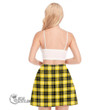 Scottish Barclay Dress Modern Tartan Crest Ruffled Mini Skirt Full Plaid