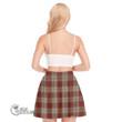 Scottish Davidson Dress Dancers Tartan Crest Ruffled Mini Skirt Full Plaid
