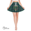 Scottish Abercrombie Tartan Crest Ruffled Mini Skirt Full Plaid