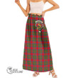 Scottish MacKintosh Modern Tartan Crest Side Split Long Skirt Full Plaid