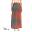 Scottish Sinclair Ancient Tartan Crest Side Split Long Skirt Full Plaid