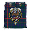 Scottish Agnew Modern Tartan Crest Bedding Set Full Plaid