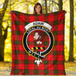Scottish Adair Tartan Crest Blanket Full Plaid
