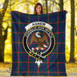 Scottish Agnew Modern Tartan Crest Blanket Full Plaid