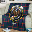 Scottish Agnew Modern Tartan Crest Blanket Full Plaid