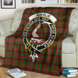Scottish Ainslie Tartan Crest Blanket Full Plaid