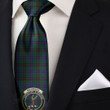 Scottish Davidson Modern Tartan Crest Necktie Full Plaid