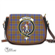 Scottish Balfour Modern Tartan Crest Saddle Bag Full Plaid