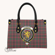 Scottish Cumming Hunting Modern Tartan Crest Square Tote Bag Full Plaid