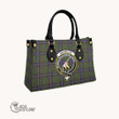 Scottish MacMillan Hunting Modern Tartan Crest Square Tote Bag Full Plaid