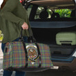 Scottish Shaw Green Modern Tartan Crest Travel Bag Full Plaid