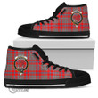 Scottish Moubray Tartan Crest High Top Canvas Shoes Full Plaid