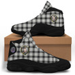 Scottish MacFarlane Black & White Ancient Tartan Crest Sport Shoes J13 Full Plaid