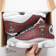 Scottish Shaw Red Modern Tartan Crest Sport Shoes J13 Full Plaid
