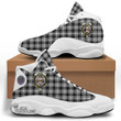 Scottish Menzies Black & White Modern Tartan Crest Sport Shoes J13 Full Plaid