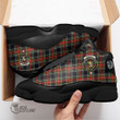 Scottish Stewart Black Tartan Crest Sport Shoes J13 Full Plaid