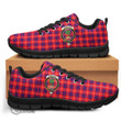 Scottish Hamilton Modern Tartan Crest Sneakers Full Plaid