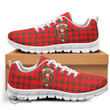 Scottish MacNab Modern Tartan Crest Sneakers Full Plaid