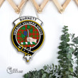 Scottish Burnett Ancient Tartan Crest Wooden Sign Scottish Badge