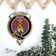 Scottish Galloway Red Tartan Crest Wooden Sign Scottish Badge