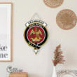 Scottish Drummond Modern Tartan Crest Wooden Sign Scottish Badge
