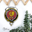 Scottish Sinclair Modern Tartan Crest Wooden Sign Scottish Badge