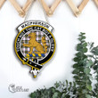 Scottish MacPherson Dress Modern Tartan Crest Wooden Sign Scottish Badge
