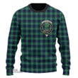 Scottish Abercrombie Tartan Crest Christmas Knitted Sweater Full Plaid