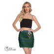Scottish MacKay Modern Tartan Crest Side Strap Closure Mini Skirt Full Plaid