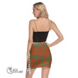 Scottish MacGregor Ancient Tartan Crest Side Strap Closure Mini Skirt Full Plaid